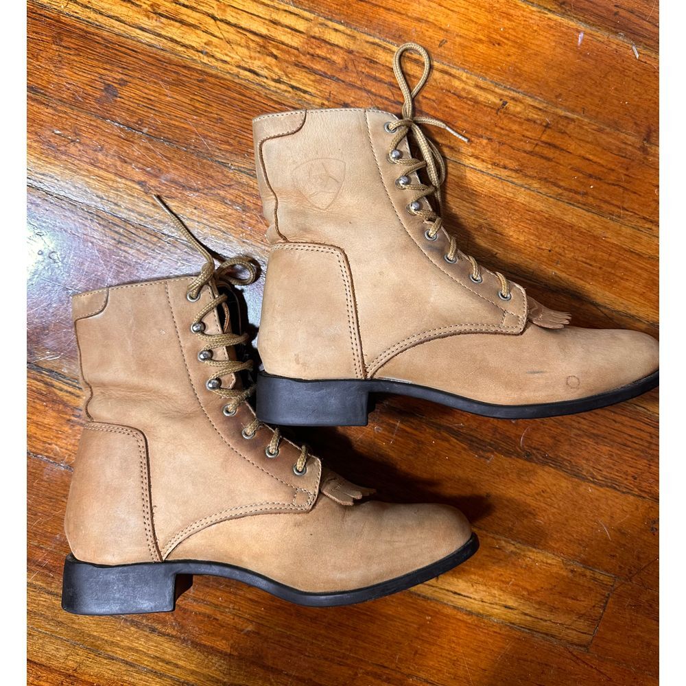 ARIAT A-1 Competitor Women's Western Boots Size 6.5 Lace-Up Leather Cowg…